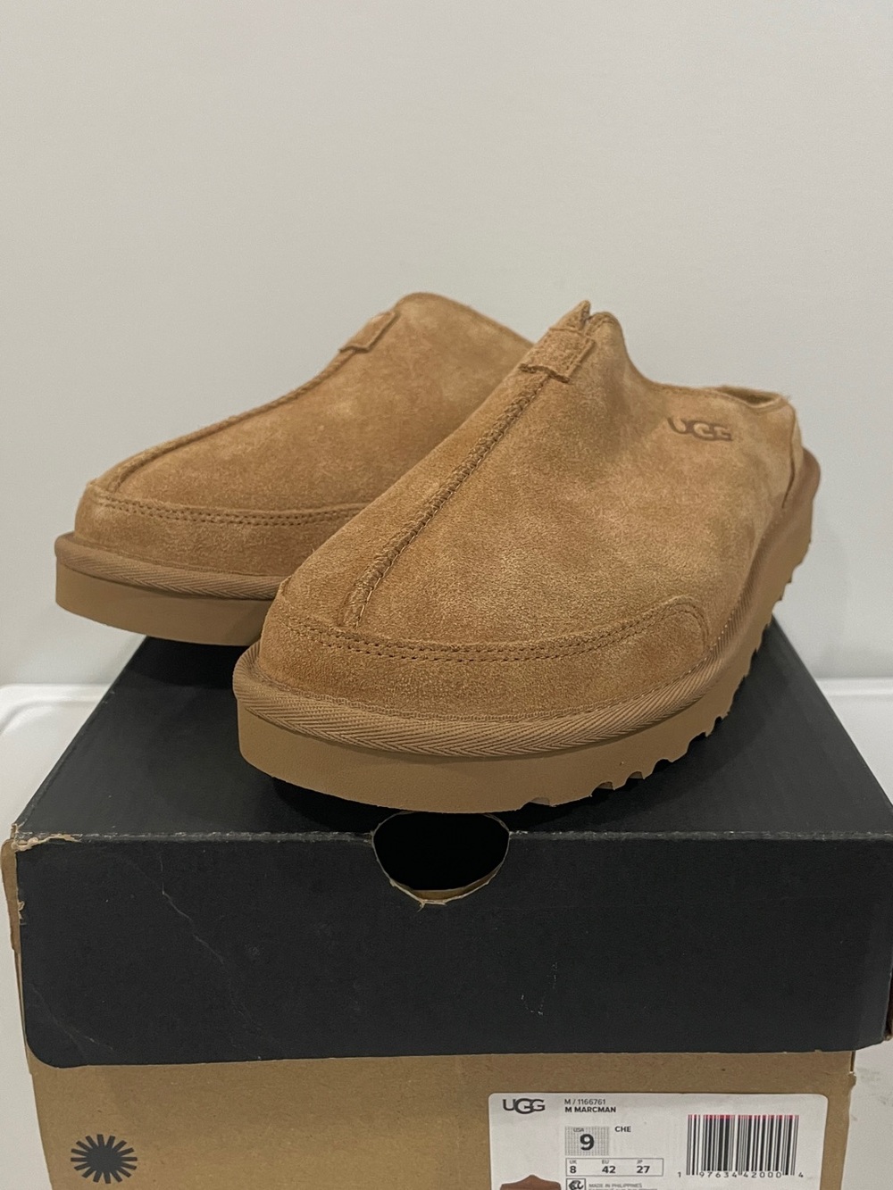 UGG Men's Tan Suede Slip-On Clog